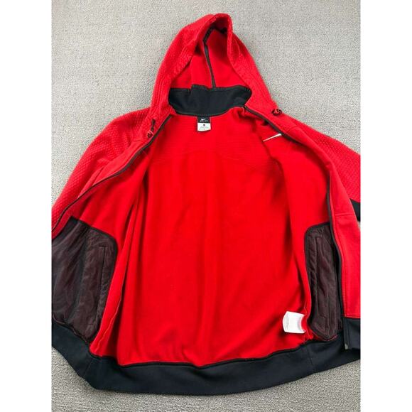 Nike Kobe Bryant Dry Fit Hoodie Men M Fleece Zip Front Pockets Athletic Red - Picture 9 of 10